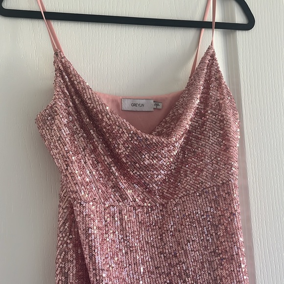 Greylin Pink Sequin Glitter Dress - Picture 3 of 5